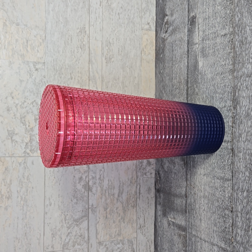 Starbucks Ombre Watermelon Gradient Gridded Tumbler Like New - Picture 2 of 5